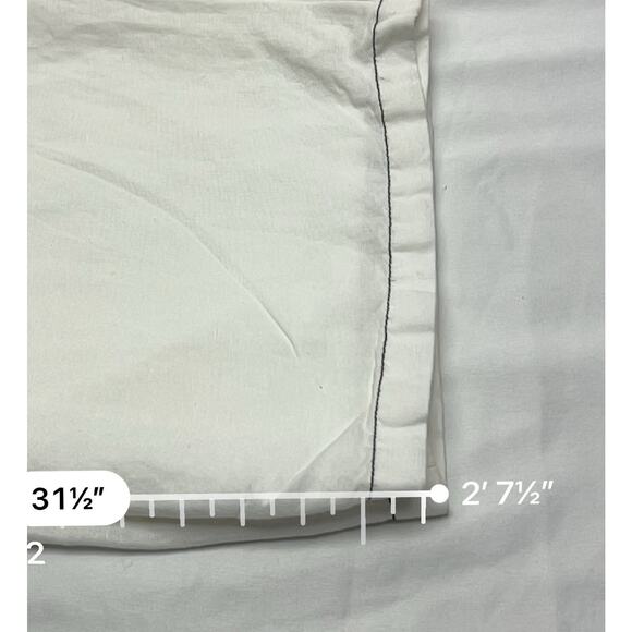 Karl Lagerfeld Women's Wide-Leg Linen Blend Pants Lined White Size 6 Nactical - Picture 8 of 9